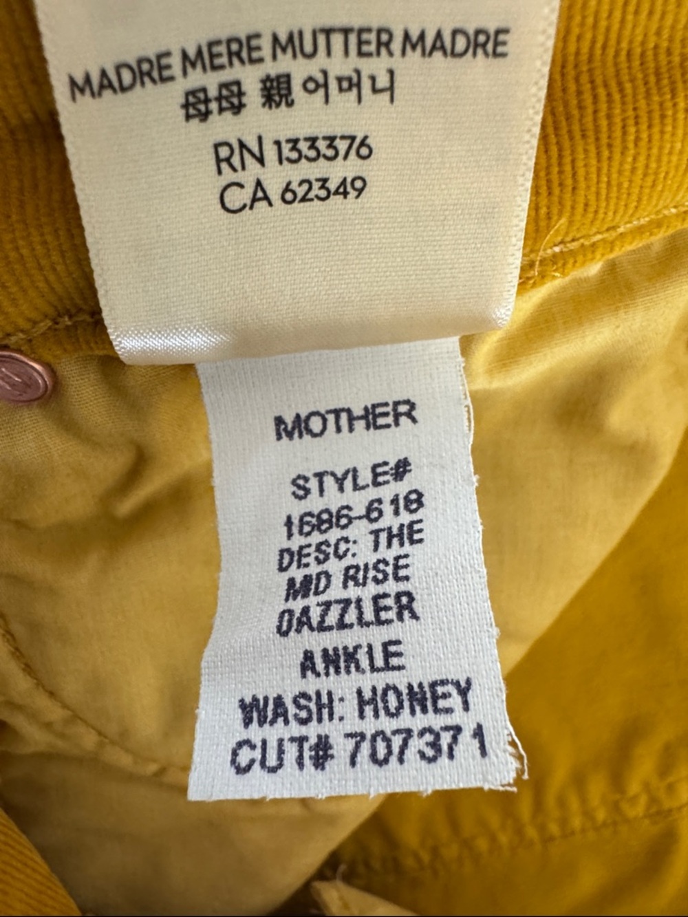 NWT MOTHER The Mid Rise Dazzler in Hopscotch - Picture 8 of 15